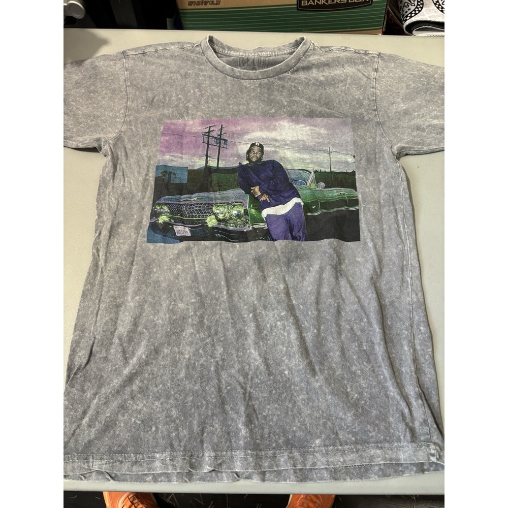 Ice Cube Mineral Wash Grey Short Sleeve Graphic Tee Unisex M